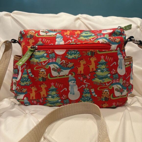 Eco Lily Bloom Red Christmas Holiday Icons Crossbody Purse Hard To Find Style - Picture 3 of 13